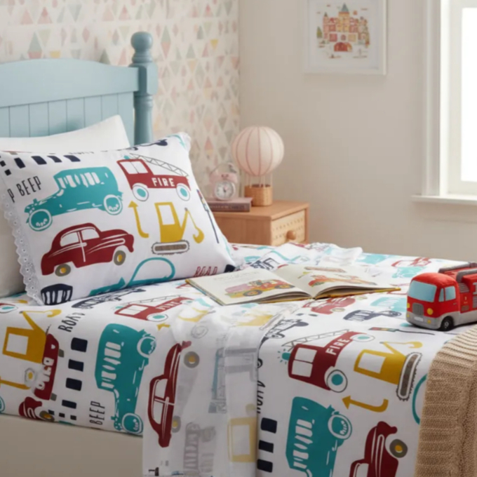 Jogo De Lençol Cama De Solteiro 2 Peças Estampado Infantil