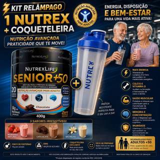NutrexLife + Coqueteleira - Suplemento para adultos +50 - 3 sabores