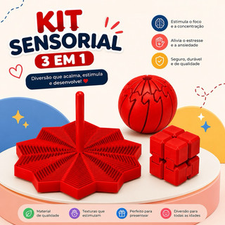 Kit Sensorial 3 em 1 – Diversão, Movimento e Criatividade!