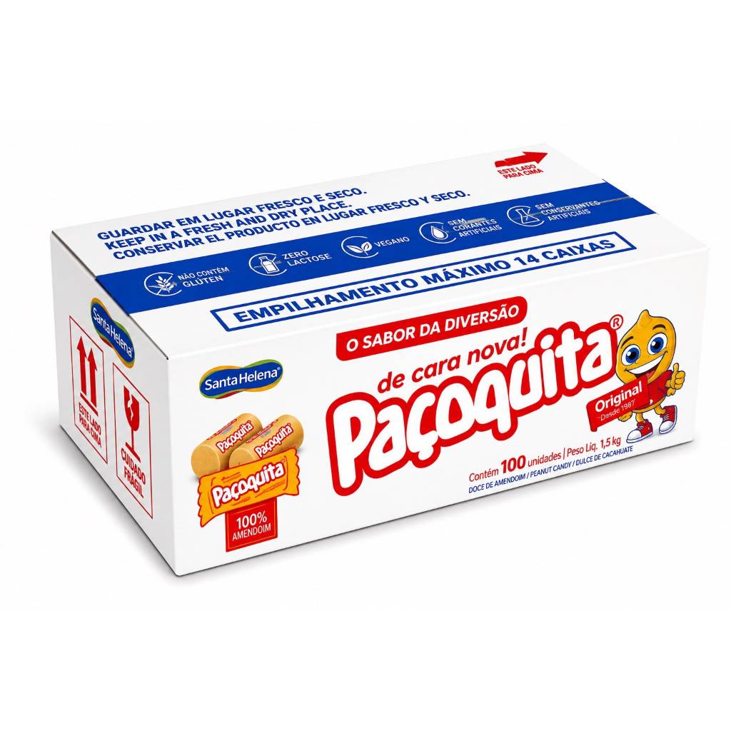 Paçoquita Original – Caixa com 100 unidades