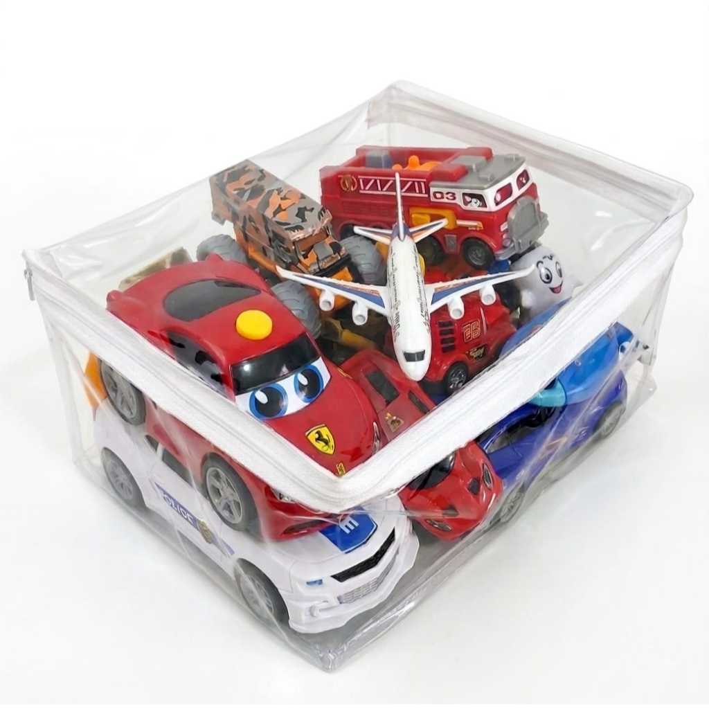 Kit 10 Saco Organizador De Brinquedos Guarda Roupas Multiuso Com Zíper