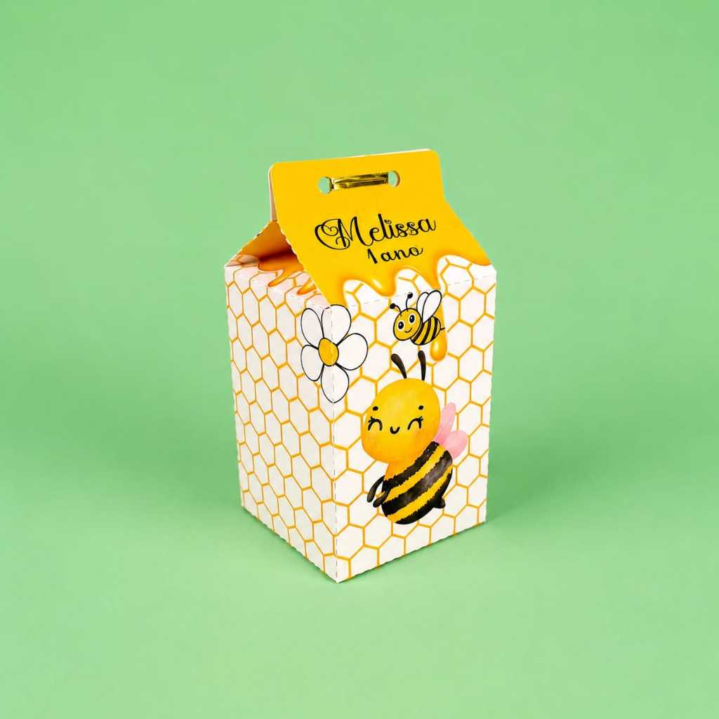 Caixinha Milk Abelhinha Personalizada Lembrancinha Festa Infantil Menina