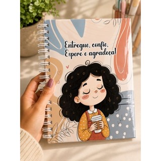 CADERNO PEQUENO A5  Folhas decoradas  - COM FRASES MOTIVACIONAIS 80 FOLHAS - PARA ANOTAÇÕES