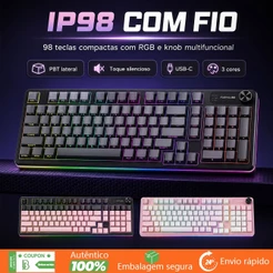 FURYCUBR Wireless RGB Gaming Keyboard Durable Battery LED Lighting High Performance Gaming Office