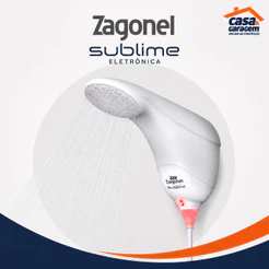 Chuveiro Ducha Sublime Eletrônica Branco 7500W 220V Zagonel