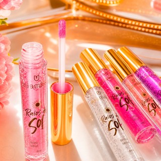 Kit 4 Cores Lip Oil Raios de Sol Mia Make Gloss Hidratante Coleção