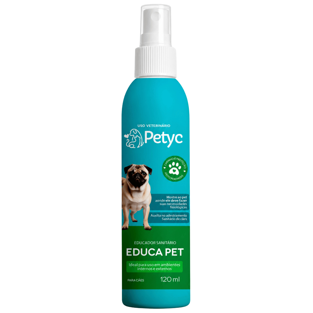 Educador Sanitário Petyc 120 ml Petyc Adestrador Canino Spray Atrativo Treinamento Comportamento Positivo Eficaz