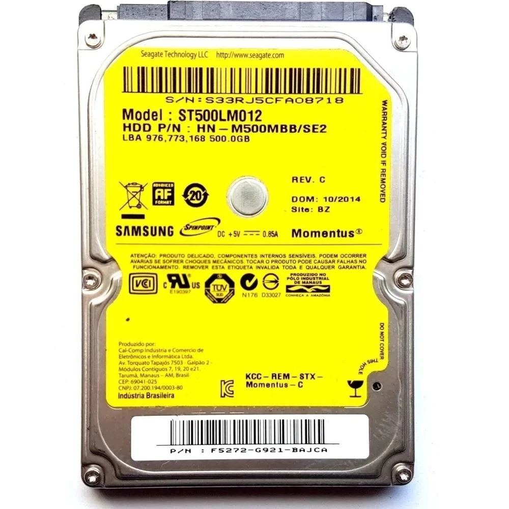 HD para Notebook 500GB
