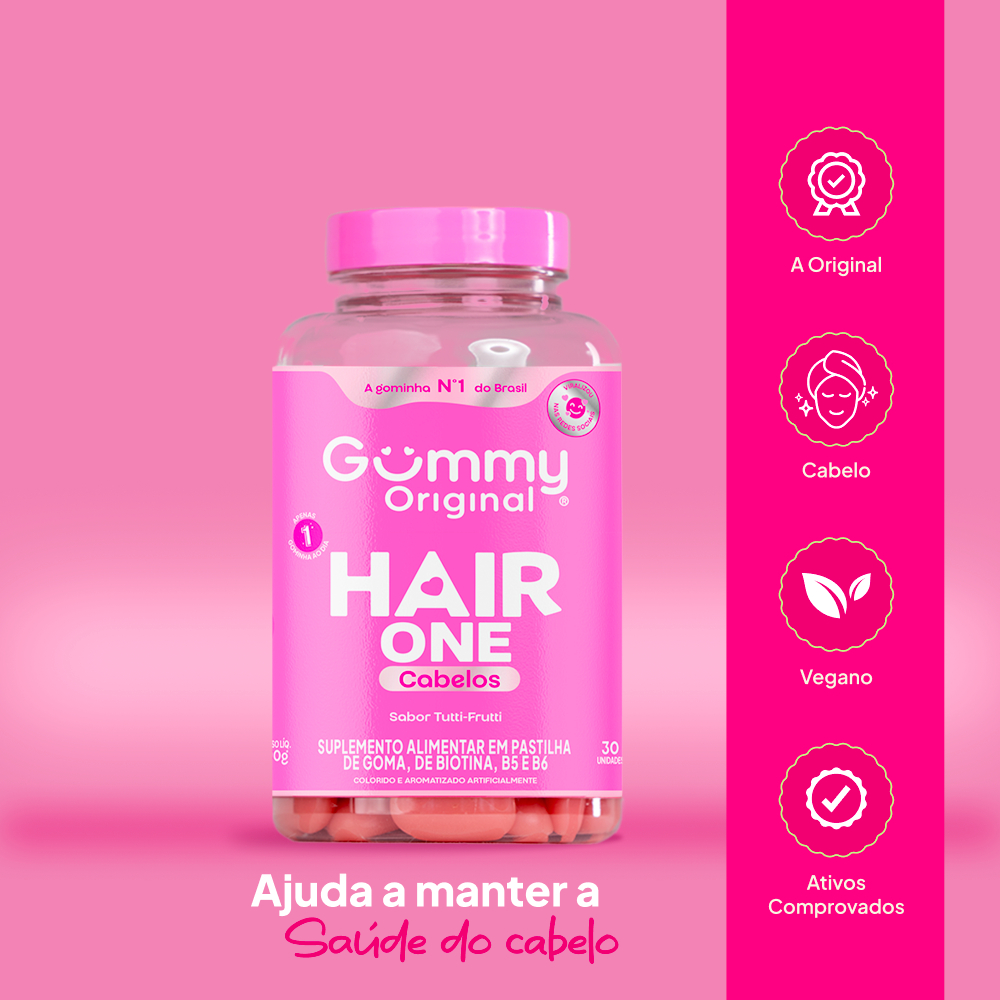 Gummy Original - Hair Suplemento Vitamina Para Cabelo E Unhas Em Goma