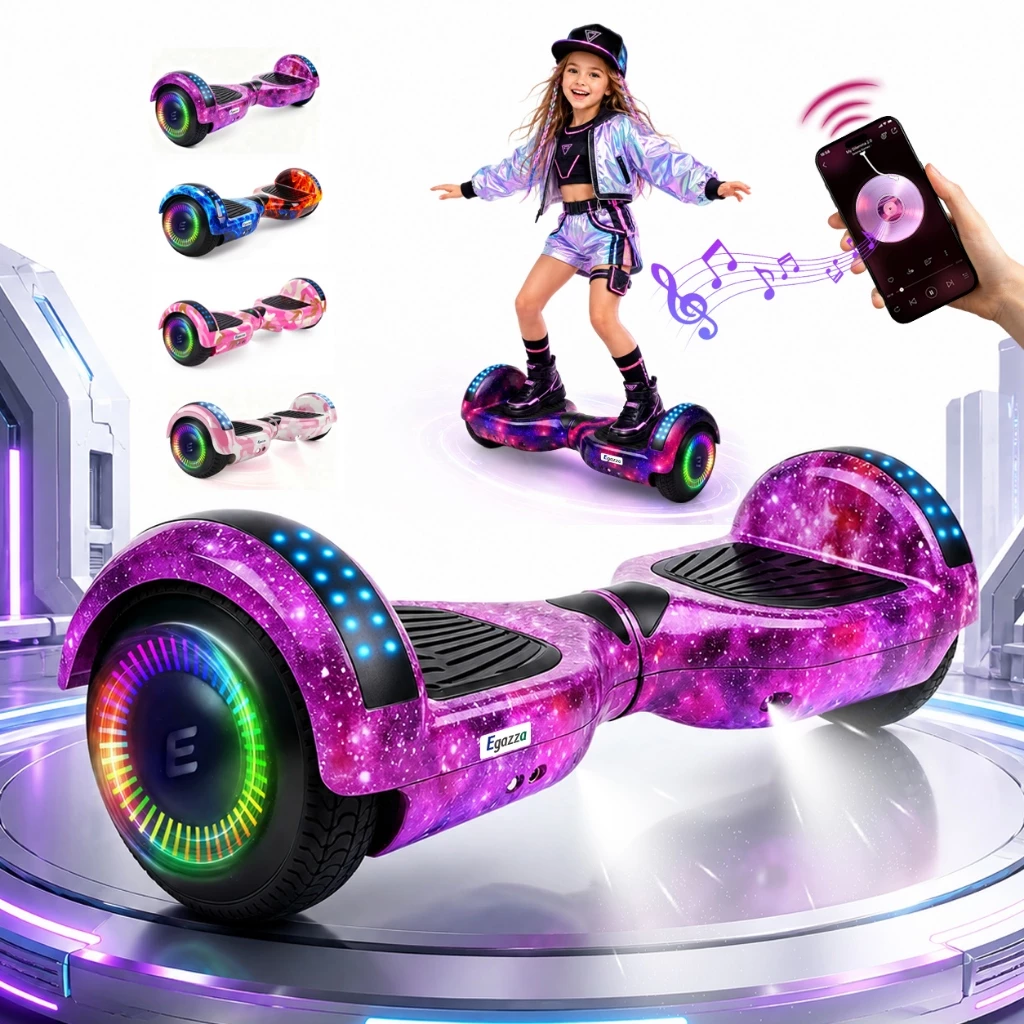 Egazza Skate elétrico das crianças 700 W Vida útil da bateria 60-90 minutos Bluetooth 6.5" Dia das crianças Presentes — imagem 1