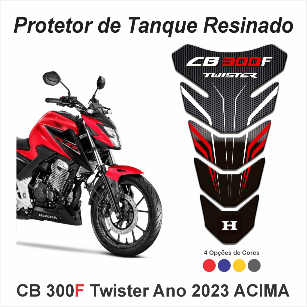 Adesivo Protetor Tanque Tankpad 3d Resinado Compatível para Moto Honda Cb 300f 300 F Twister M33