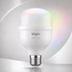 Lâmpada LED Inteligente Potente de 30W WiFi E27 Bivolt Alexa Google Controle pelo Celular Elgin