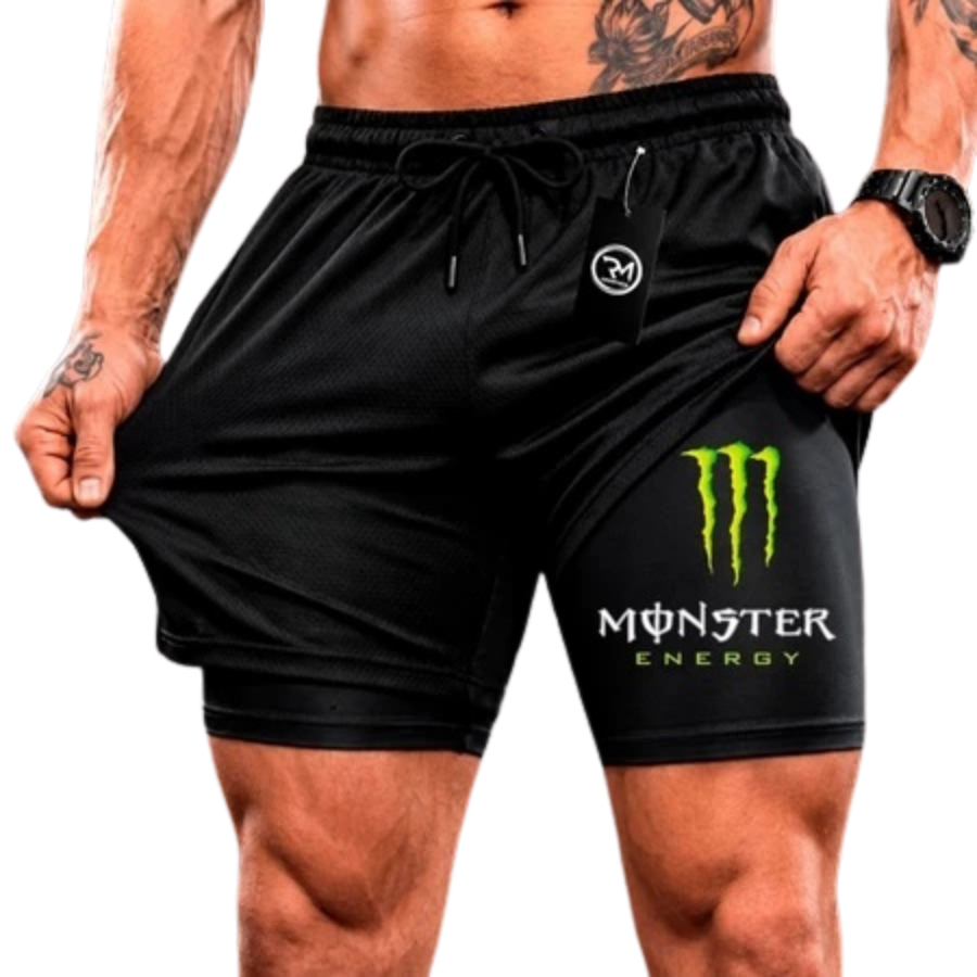 Bermuda Compressão Short Fit Academia Corrida Treino Masculina Estampas De Marcas Variadas Elastano Qualidade Premium