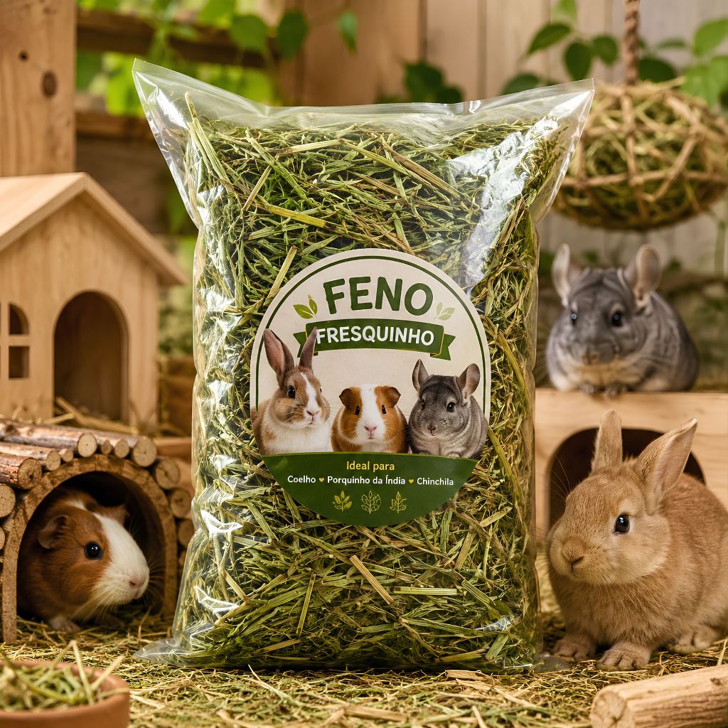 Kit Feno para Roedores I Coelho I Porquinho da Índia I Chinchila
