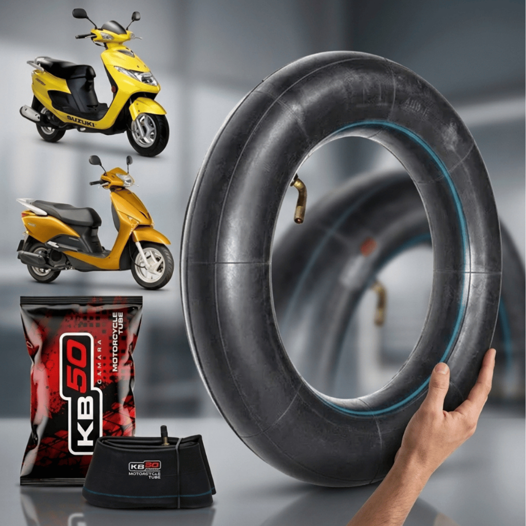 Câmara de Ar KB50 Aro 10 (3.00/3.50-10) Burgman 125 Shineray Scooter ( Bico Curvo TR87 )