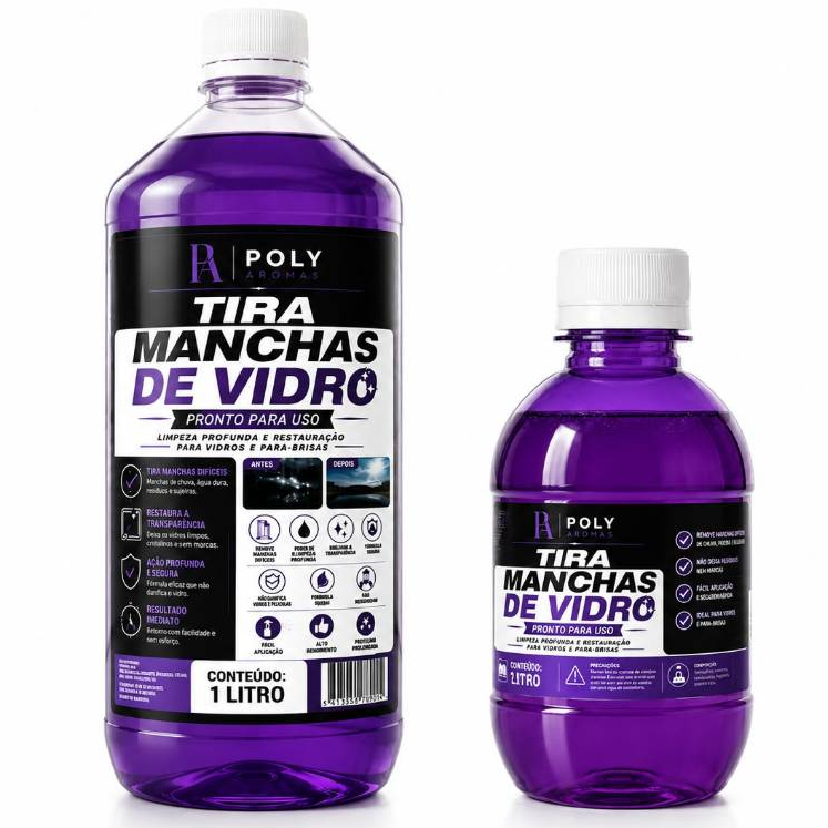 Limpa Vidro Automotivo Box Janelas Marca De Chuva PolyAromas