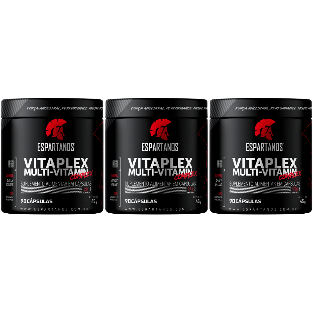 Kit 3x Multivitamínico Vitaplex Complex ( 270 Cápsulas ) - Espartanos