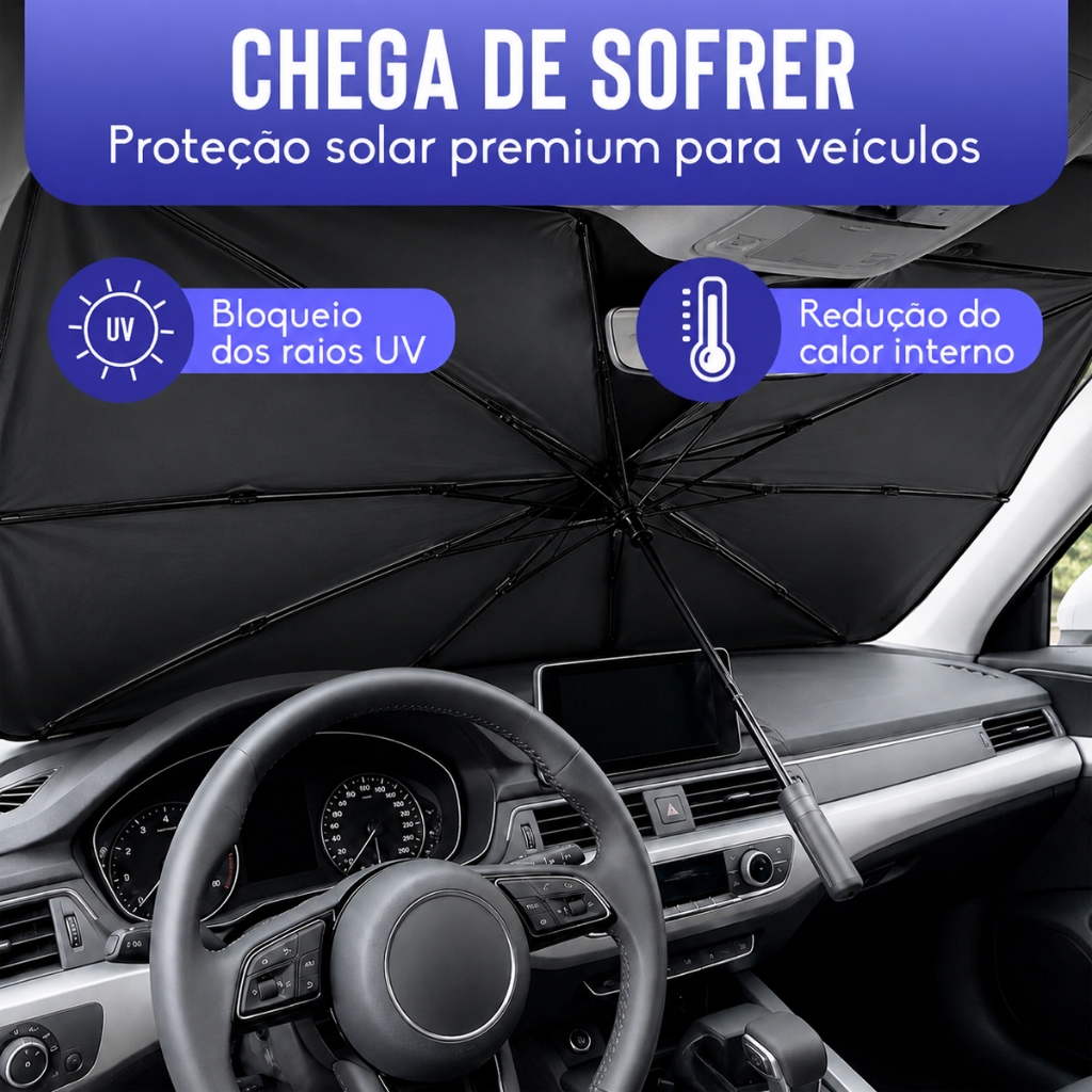 Quebra Sol Para Brisa Carro Protetor Solar Uv Guarda Chuva · foto 2