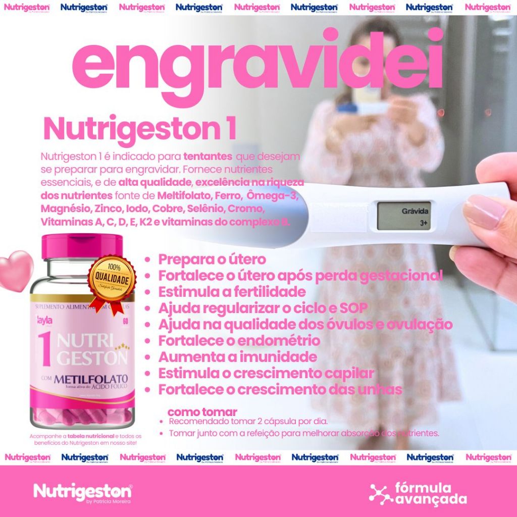 Kit Casal Nutrigeston vitaminas para Tentantes e gestantes — imagem 2 de 2
