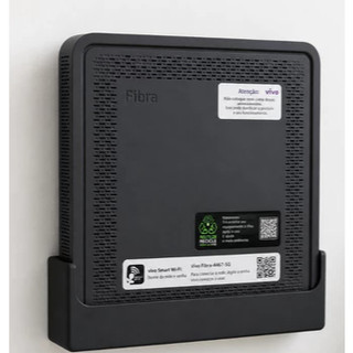 Suporte Modem Roteador WiFi Vivo Fibra Parede Organizador compatível Fixação Fácil Compacto