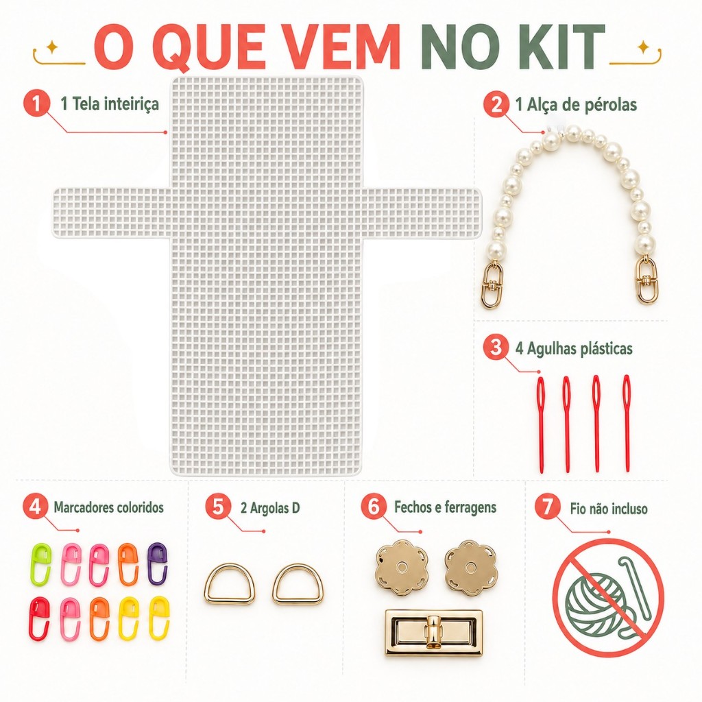 Kit Completo de Tela Plástica para Confecção de Bolsa Artesanal — imagem 2 de 2