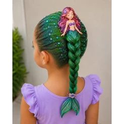 cabelo maluco de sereia - cauda sereia - carnaval sereia