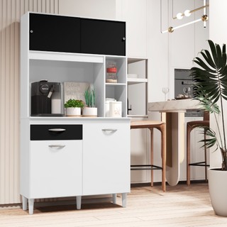 Armário Sala de Jantar Cozinha Compacta Organizador Duda 172x90x35cm Com Gaveta Várias Co…