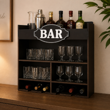 Bar Porta Bebidas MDF Adega Barzinho Parede Decoração Casa