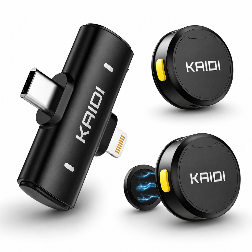 [[NOVIDADE]] Microfone de Lapela 2 em 1 Kaidi P1 Ac C/imã Duplo
