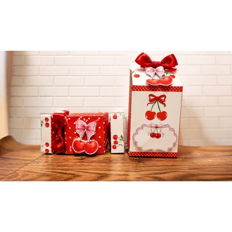 Kit Personalizado Cerejinha | Caixinhas Lembrancinhas para Festa Infantil | Aniversário