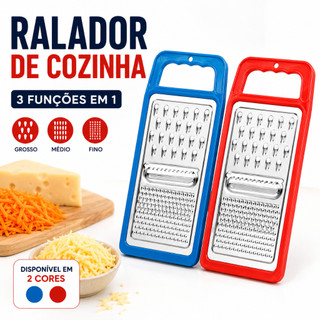 Ralador de Cozinha Manual 3 em 1 Multiuso Queijo Legume Vegetais Fatiador Cortador Grosso…
