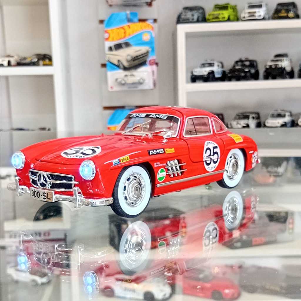 Miniatura Mercedes 300SL 1954 1:24 metal Diecast colecionável