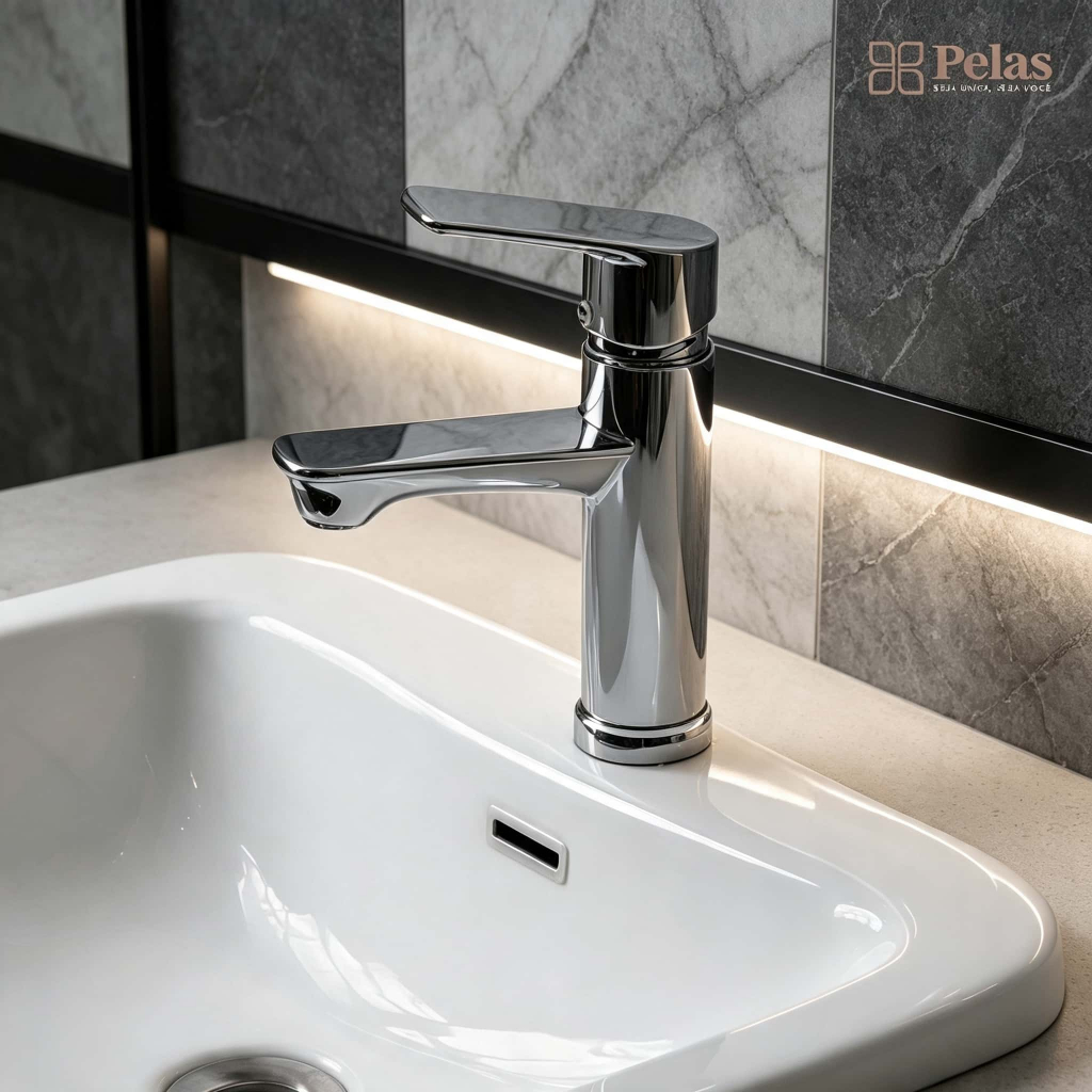 Torneira Monocomando para Banheiro Lavatório de Bancada – Água Fria | Design Moderno e Elegante 19CM