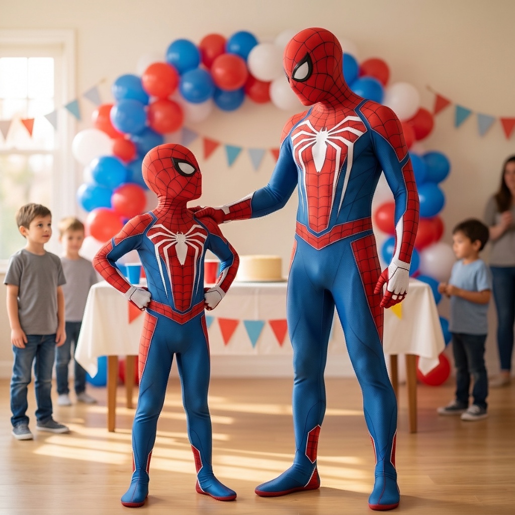 Fantasia Homem Aranha PS5 Game Infantil e Adulto Cosplay Macacão Lycra Máscara Inclusa Solado Antiderrapante