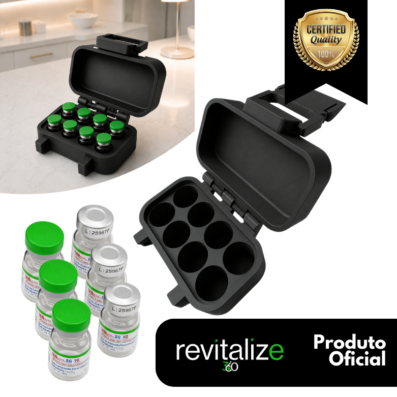Porta Ampolas Estojo Organizador Frascos Ampola de 3ml Case Compacto Tampa Com Trava