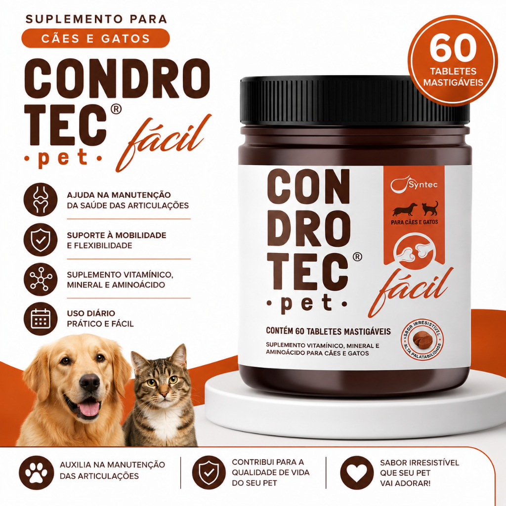 Condrotec Pet Fácil Raças Pequenas 60 Tab Syntec
