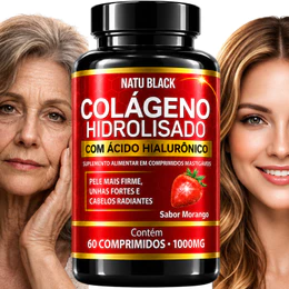 Colageno Hidrolisado com Ácido Hialurônico PELE UNHAS E CABELO -  POTE 30 DIAS DE USO