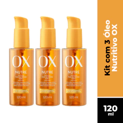 KIT C/3 ÓLEO NUTRITIVO 3 EM 1 OX NUTRE 120ML
