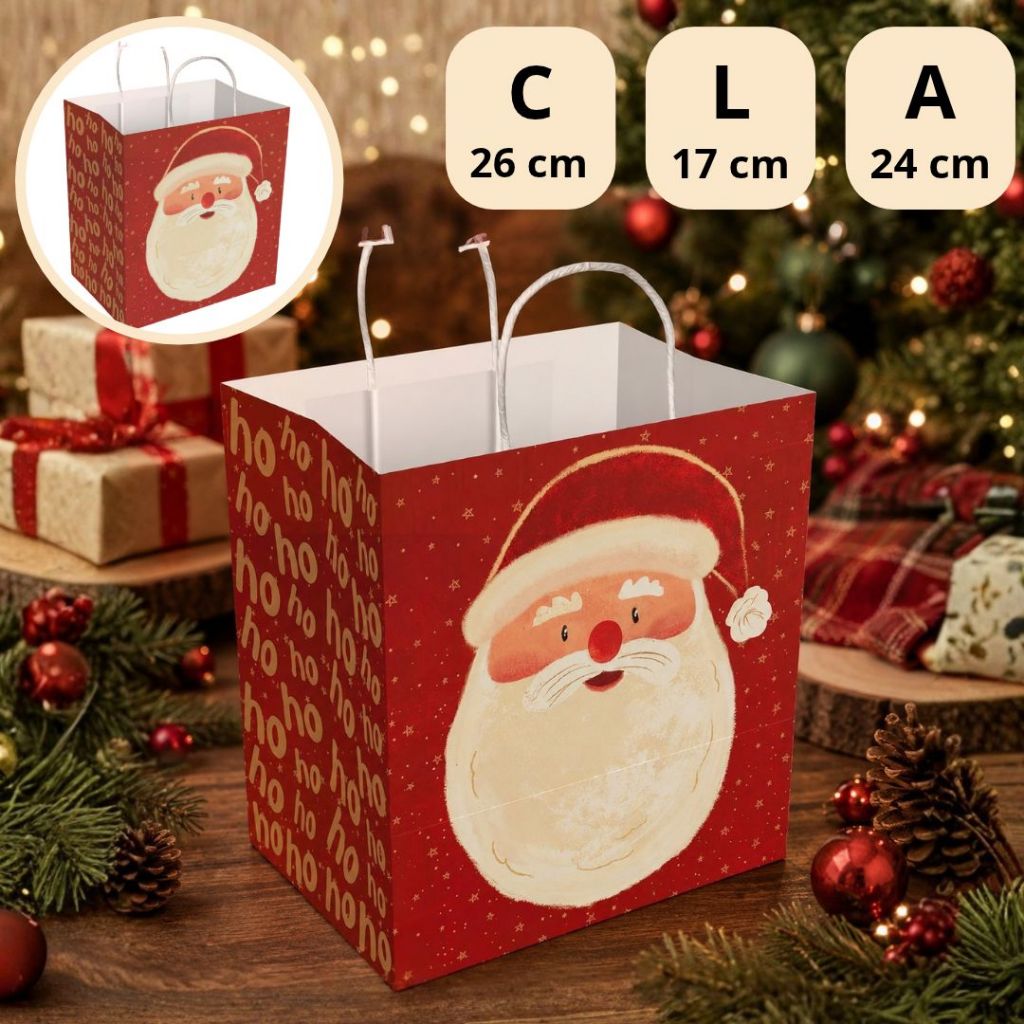 10 SACOLA DE NATAL G 24X17X26- CONTO DE NATAL 5634 (NATAL 2025 IDEIA) (CHOCO) · foto 2