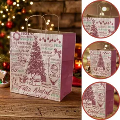30 SACOLA NATAL G 28X18X32 - NATAL ESSENCIA 5667 KRAFT (NATAL 2025 IDEIA) (CHOCO)