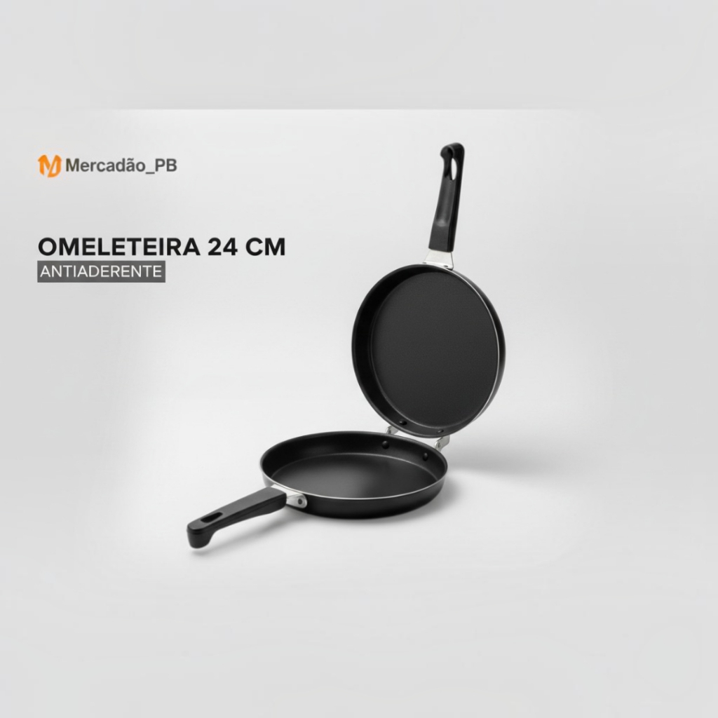 Omeleteira Frigideira Antiaderente 24cm Alumínio Panquequeira