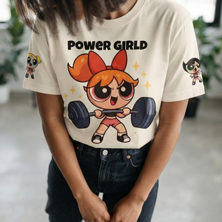 Camiseta Meninas Superpoderosas Lindinha Florzinha Docinho Estampada Academia