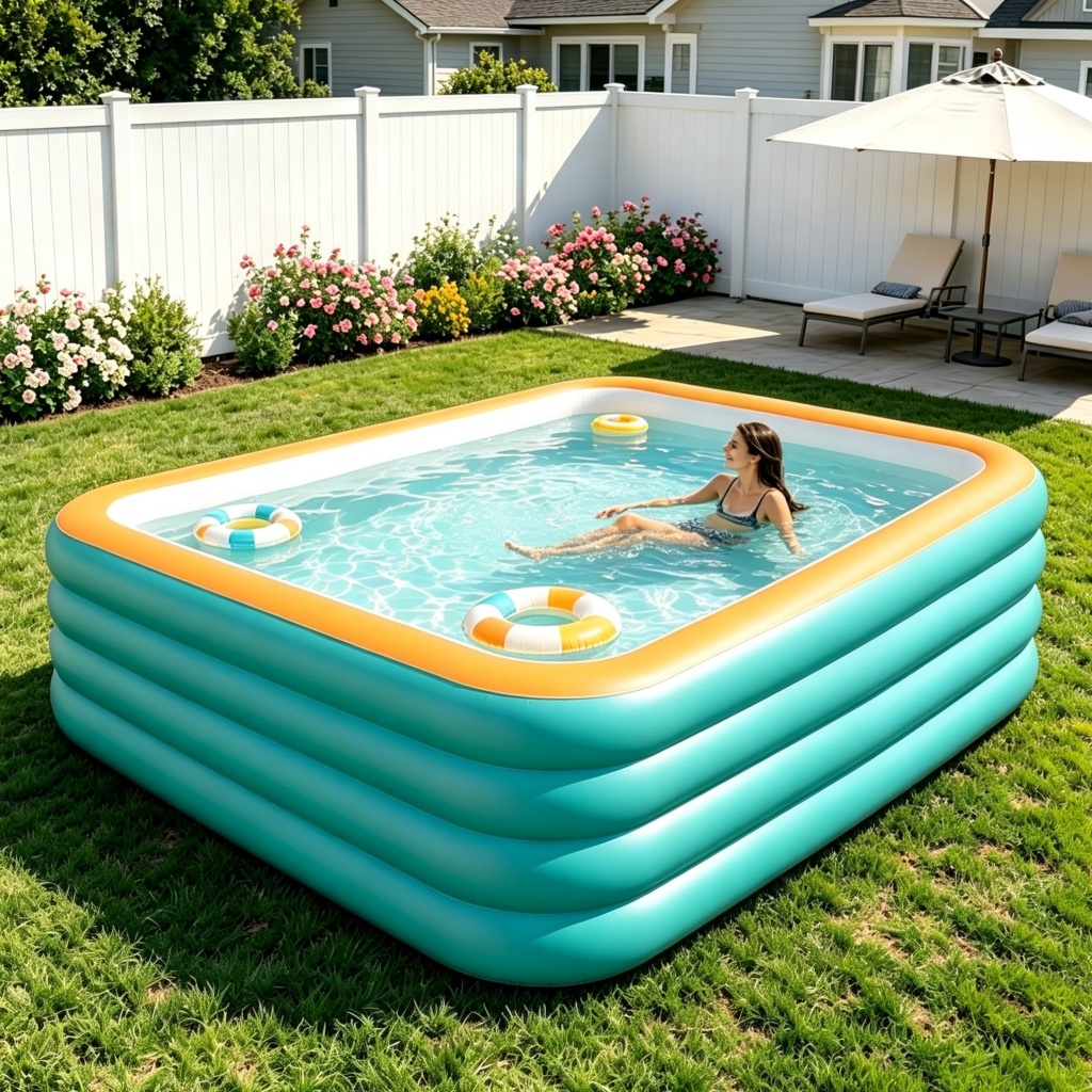 Piscina Inflável Familiar de PVC Portátil Grande Capacidade Diversão para Crianças Dentro e Fora de Casa