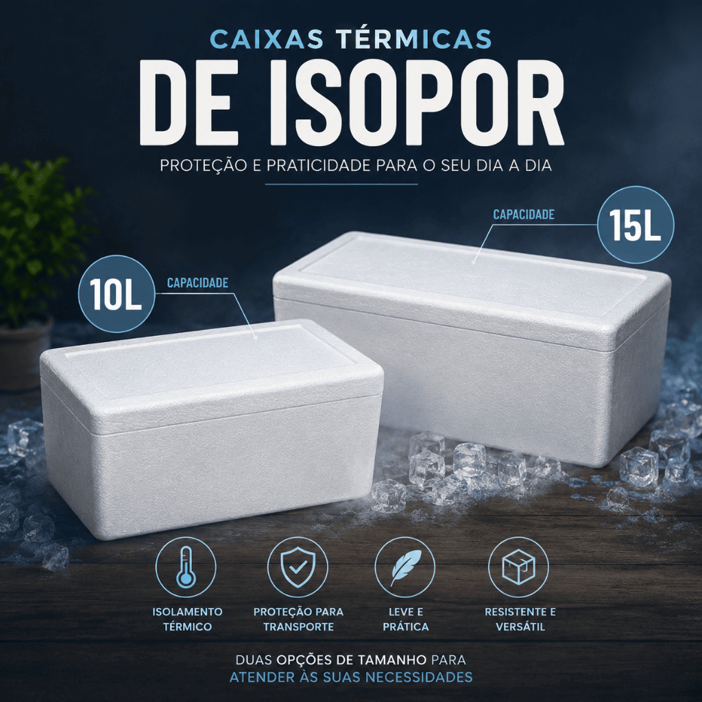 Caixa Térmica de Isopor 10L 15L Caixa Isopor Transporte e Conservação