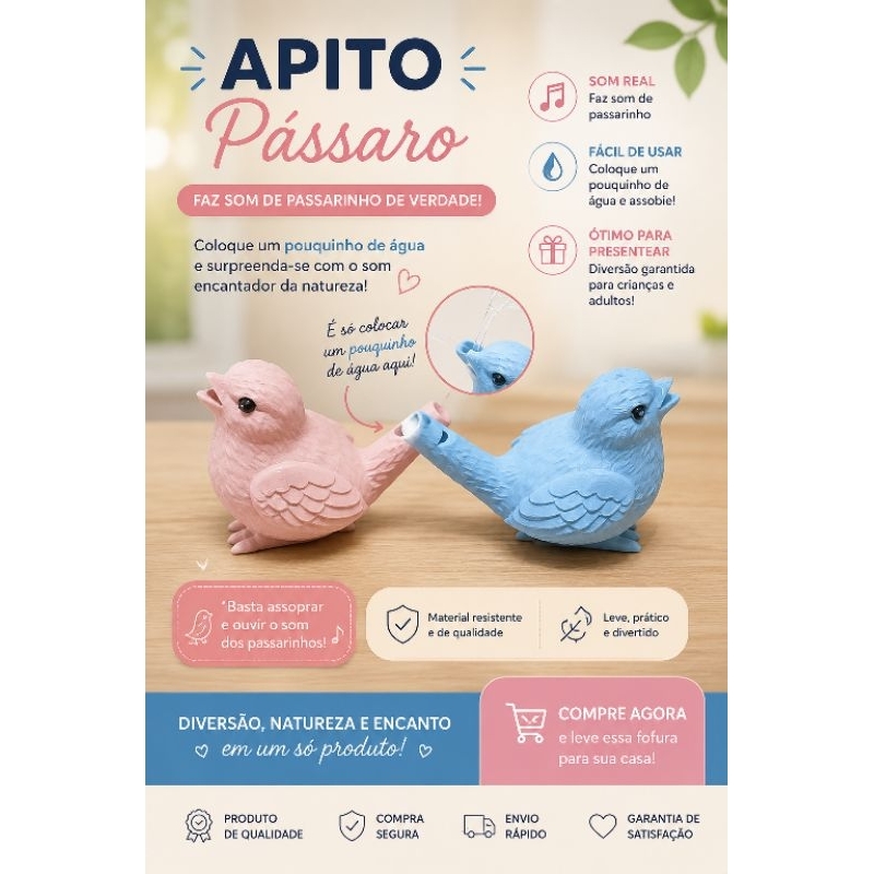 Apito de Passarinho ! Diversão para todas as idades!