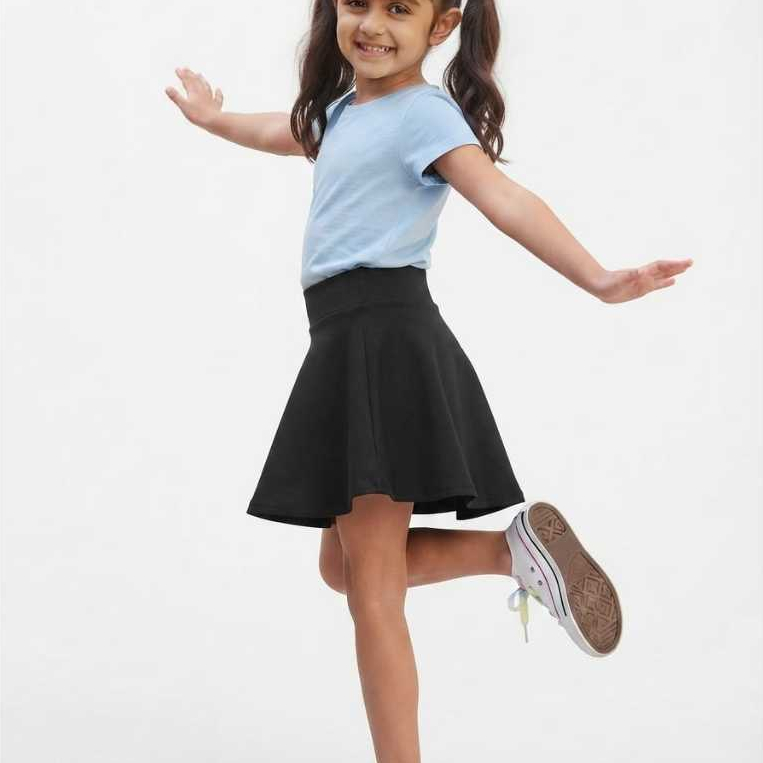 Shorts Saia Infantil Menina Suplex Macio Confortável para Escola e Atividades Físicas Tamanhos 4 a 14