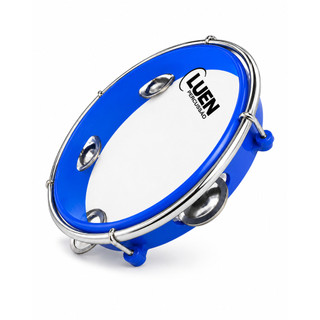 Pandeiro Luen 8 Junior Pele Cristal Abs Platinelas De Inox Cor Azul