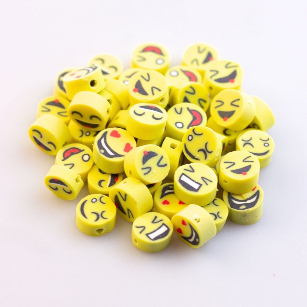 50 Pçs Miçanga Infantil Emoji Artesanato Pulseira Biju