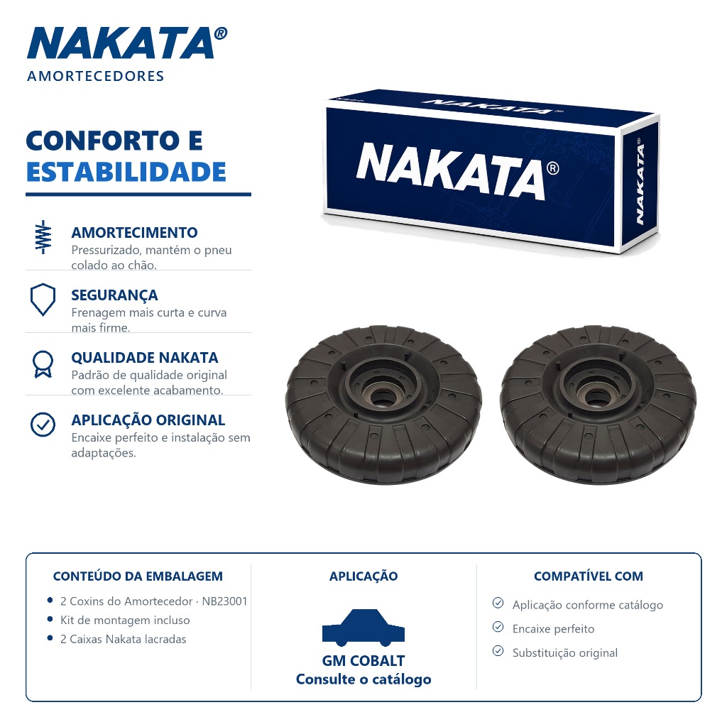 PAR COXIM DO AMORTECEDOR DIANTEIRO GM COBALT NAKATA