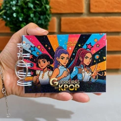 Mini livro para colorir | Tema Guerreiras do Pop Huntrix